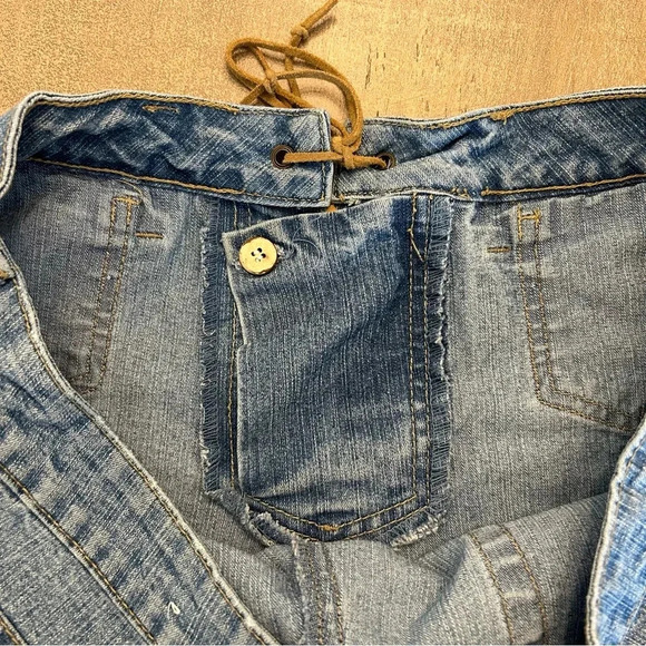 Zoey Beth Y2K Lace Up Tie Flare Jeans Size 13/14 - Picture 5 of 11